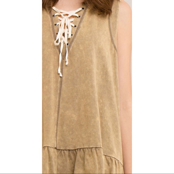 Acid Wash Sleeveless Hoodie Top - Picture 6 of 11